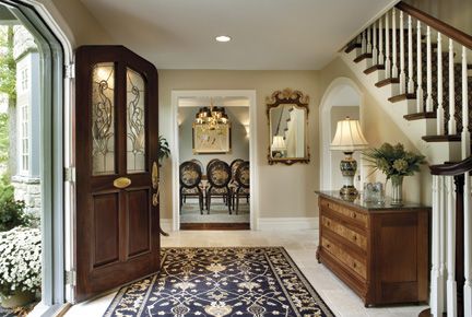 Tudor Foyer, Modern Tutor, Tudor Interior, Tudor Decor, Tudor Style House, Steven Gambrel, Tudor Homes, Stairs And Doors, Tudor Revival