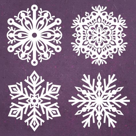 Snowflake Font, Christmas Silhouettes, Cricut Christmas Cards, Svg Projects, Glowforge Ideas, Snowflake Svg, How To Make Snowflakes, Snowflake Template, Projets Cricut