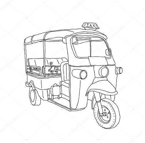 Tuk Tuk Illustration, Bangkok Illustration, Bangkok Hotel, Tuk Tuk, Bangkok Travel, Hotel Price, Hotel Reservations, Long Trips, Children's Book Illustration