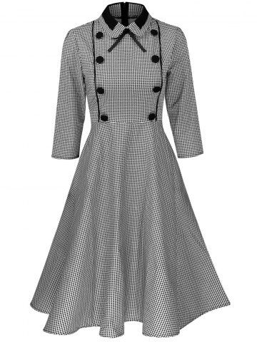 GET $50 NOW | Join RoseGal: Get YOUR $50 NOW!http://www.rosegal.com/plus-size-dresses/plus-size-vintage-houndstooth-print-859205.html?seid=7416997rg859205 Check Print Dress, Vintage Houndstooth, Pin Up Dresses, Plus Size Vintage, Rockabilly Dress, Dress Coat, Vintage Style Dresses, Plus Size Kleidung, Online Dress Shopping