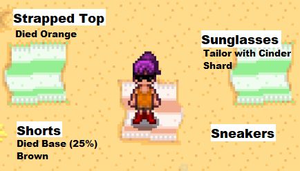 A simple summer stardew valley outfit :) Stardew Summer Outfit, Valley Outfit, Orange Sunglasses, Simple Summer, Stardew Valley, Strap Tops, Summer Outfit, Summer Outfits