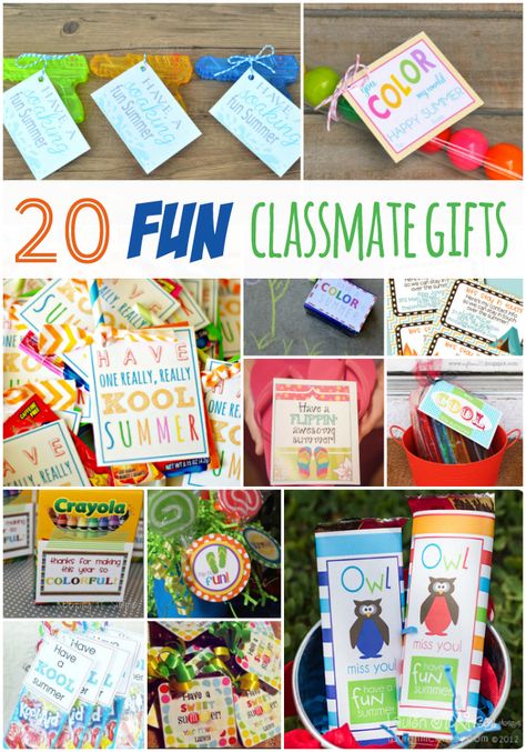 End of School Year Classmate Gifts - Design Dazzle Classroom Gift Ideas, Classmate Gifts, Classmates Gifts, School Treats, Preschool Graduation, Classroom Gifts, End Of School Year, School Teacher Gifts, Class Gift