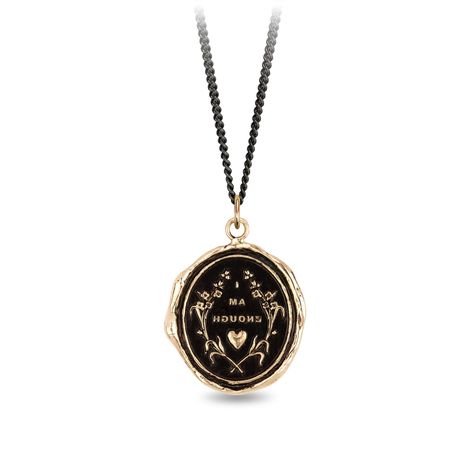 This talisman reads ‘I Am Enough’, written backwards with intention to be read in the mirror. It is a daily reminder to love yourself unconditionally. The pieces in our 14K Gold Collection are enhanced with a fully cured hypoallergenic black ceramic layer to enhance the detail of the imagery. As a carbon-neutral certified B Corp, we’re committed to reducing our environmental footprint. Our sustainable jewelry is handcrafted with 100% recycled 14k gold in our Vancouver studio using antique wax se To Be Read, Antique Wax, Love You Unconditionally, I Am Enough, Carbon Neutral, Meaningful Jewelry, Jewelry Studio, Sustainable Jewelry, Diamond Set