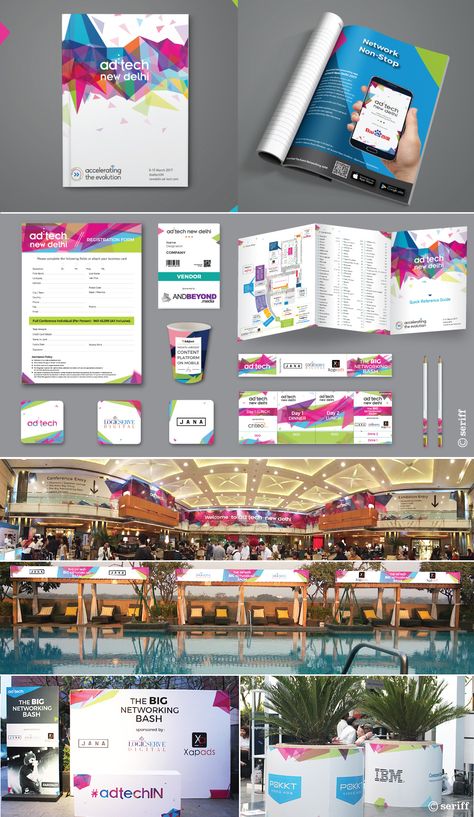 Different collateral designed by Seriff for Adtect event 2017 Event Collateral, Collateral Design, Event Design, It Works, Design