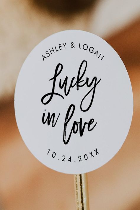 Lucky In Love Wedding Lottery Favor Classic Round Sticker In Love Stickers, Lottery Favors, Lucky In Love Wedding, Love Envelope, Envelope Sticker, Wedding Reception Favors, Stickers Wedding, Wedding Stickers Labels, Wedding Treats