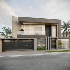 Glass Garage, 2 Storey House Design, Best Modern House Design, Casa Country, Modern House Facades, Modern Exterior House Designs, Architect Design House, Minimal House Design, Duplex House Design