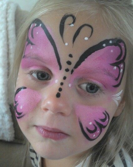 Butterfly Makeup Kids, Simple Butterfly Face Paint, Easy Butterfly Face Paint, Easy Kids Face Paint, Face Painting Butterfly Easy, Butterfly Face Paint Easy, Butterfly On Face, Face Painting Butterfly, Face Paint Butterfly