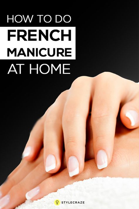 How To Do French Manicure At Home French Manicure At Home, French Manicure With A Twist, French Manicure Gel Nails, Gel Manicure Colors, Manicure Tutorials, Gel French Manicure, Nail Tip Designs, French Manicures, French Manicure Designs