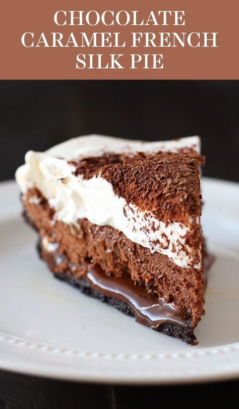 Chocolate Silk Pie Recipe, Silk Pie Recipe, Baking Fall, Chocolate Silk Pie, French Silk Pie, Favorite Pie Recipes, Raw Eggs, Silk Pie, Oreo Cookie Crust