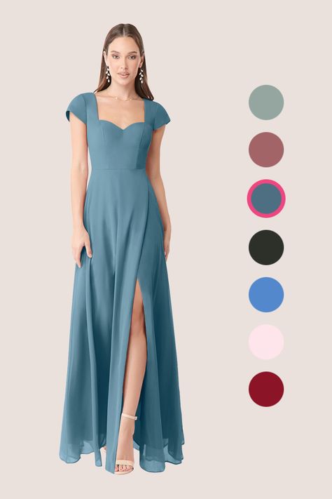 Junior Girl Dresses, Junior Bridesmaid Dress, Chiffon Bridesmaid Dresses, Azazie Bridesmaid Dresses, Junior Bridesmaid Dresses, Junior Bridesmaid, Dress Silhouette, Floor Length Dresses, Chiffon Bridesmaid