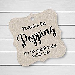 Wedding Favors For Guests Diy, Popcorn Tags, Budget Friendly Wedding Favours, Champagne Wedding Favors, Alcohol Wedding Favors, Baby Shower Popcorn, Popcorn Wedding Favors, Popcorn Favor, Popcorn Wedding