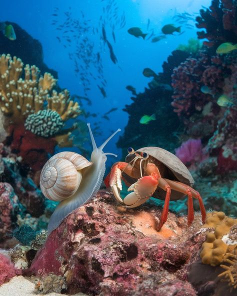 Ever wonder how hermit crabs and snails help each other in the ocean? This amazing partnership might surprise you! ???? #pethealthcaretips #snailsandhermitcrabs Hermit Crab Shells, Meds For Dogs, Dog Body Language, Dog Remedies, Hermit Crabs, Dog Health Tips, Marine Ecosystem, Beautiful Sea Creatures, Marine Environment