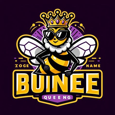 I will design a management queen bee mascot logo bonus free editible file Bee Mascot Design, Queen Bee Logo, Bee Mascot, Bee Logo, Drama Island, Mascot Logo, Mascot Design, Queen Bee, Queen Bees