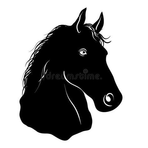 Stylized Horse Head Silhouette with a Beautiful Hairdo. Stock Vector - Illustration of outline, horseback: 113137241 Horse Head Silhouette, Stylized Horse, Star Logo Design, Head Silhouette, Horse Silhouette, Baby Poses, Star Logo, Background Illustration, Logo Design Template