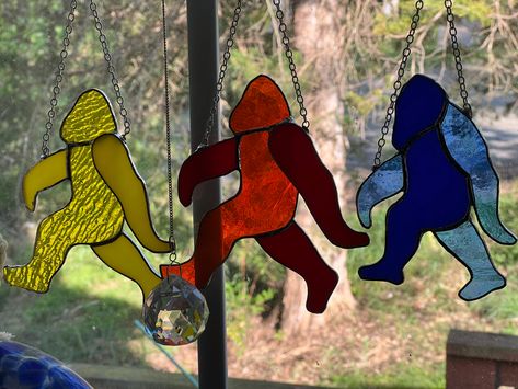 Bigfoot Gifts, Stained Glass Patterns, Stain Glass, Etsy App, Stained Glass, Selling On Etsy, Dancing, Sell On Etsy, Unique Gifts