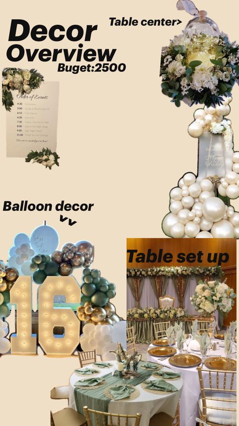 Princess And The Frog Xv Theme, 17th Birthday Ideas, 17th Birthday, Table Set Up, Table Centers, Sweet Sixteen, Sweet 16, Balloon Decorations, Party Themes