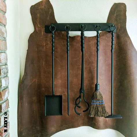 Kindling Splitter, Wall Mounted Fireplace, Fire Pit Tools, Metal Fireplace, Wood Splitter, Fireplace Doors, Wood Stove Fireplace, Mounted Fireplace, Hammered Iron