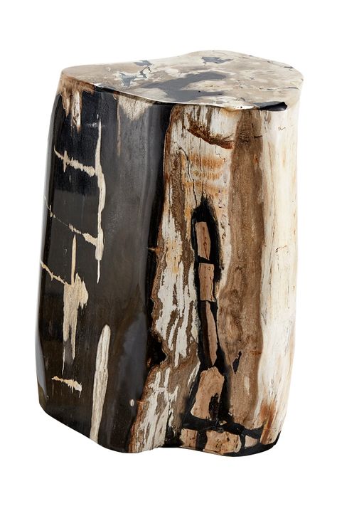 Shop this Hand Polished Petrified Wood Stool from Andrew Martin at OROA. OROA is the #1 U.S. retailer for your favorite European furniture, lighting, & decor. Ethnicraft Dining Table, Log Side Table, Log Stools, Accent Stool, Andrew Martin, Moving Furniture, Side Table Design, Wood Stool, European Furniture