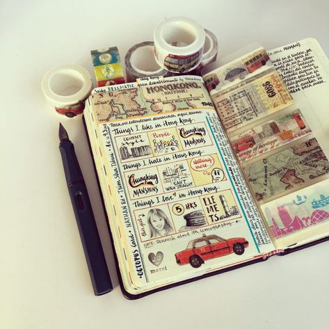 Sketchbooks Ideas, Travel Art Journal, Travel Notebook, Sketch Journal, Journal Travel, Commonplace Book, Notebook Art, Travel Sketches, Diary Ideas