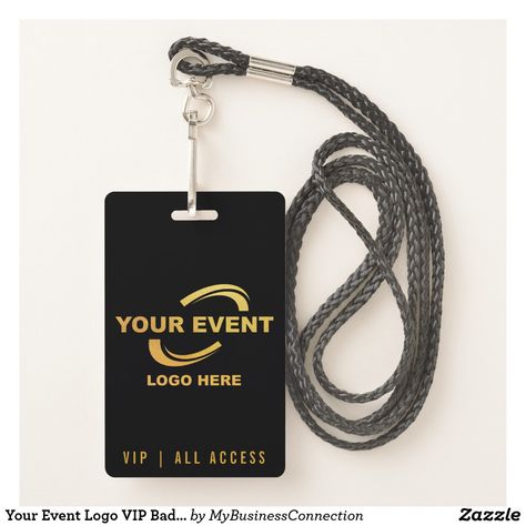 Your Event Logo VIP Badge Lanyard - Black Id Badge Design, Melanie King, Company Badge, Paranormal Photos, Paranormal Investigator, Spooky Fashion, Event Badges, Real Ghost, Event Id