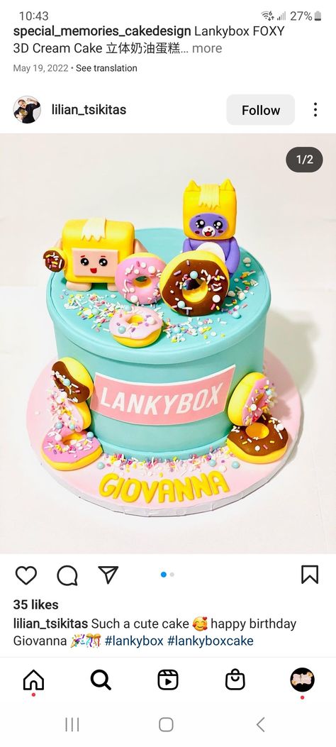 Diy Lankybox Party, Lankybox Birthday Decorations, Lankybox Party Ideas, Lankybox Birthday Party Ideas, Lankybox Cake Ideas, Lanky Box Birthday Party, Lanky Box Cake, Lankybox Birthday Ideas, Lankybox Cake