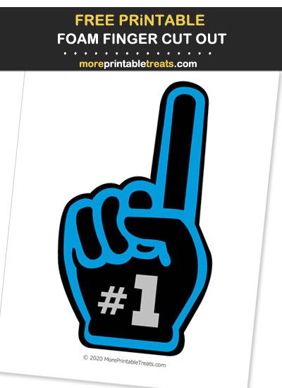 Blue, Black, and Silver Foam Finger Cut Out Number One Printable, Cheer Printables, Football Clip Art, Football Clips, Foam Finger, Football Cheer, Themed Crafts, Program Design, Black And Silver