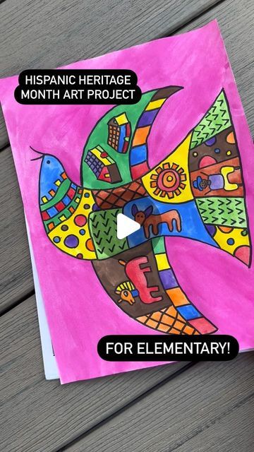 Amie Bentley - Art Teacher on Instagram: "Scrambling for what to teach Monday in upper elementary art 🎨 class? No worries because I’ve done most of the prepping for you!  Take a trip to El Salvador for Hispanic Heritage Month 💃🏼🕺🏽and check out the art of Fernando Llort.🖌️  The best part is that all you need to do is: ✅ Print the worksheets ✅ Gather materials ✅ Teach!  I’ve done the rest for you. Want a copy? Type FERNANDO below and I’ll DM you a link 🔗. Check message 📩 requests to see it. . . . . . #artteachersofinstagram #iteachart #hispanicheritagemonth  #artteachersofig #elementaryart #artsubplans #arted #arteducator #arteducation “elementaryartteachers #artlesson #artproject" Mexican Art Lessons Elementary, Upper Elementary Art, Hispanic Artists, Art Sub Plans, Hispanic Art, Substitute Teaching, 4th Grade Art, Elementary Lesson Plans, Classroom Art Projects