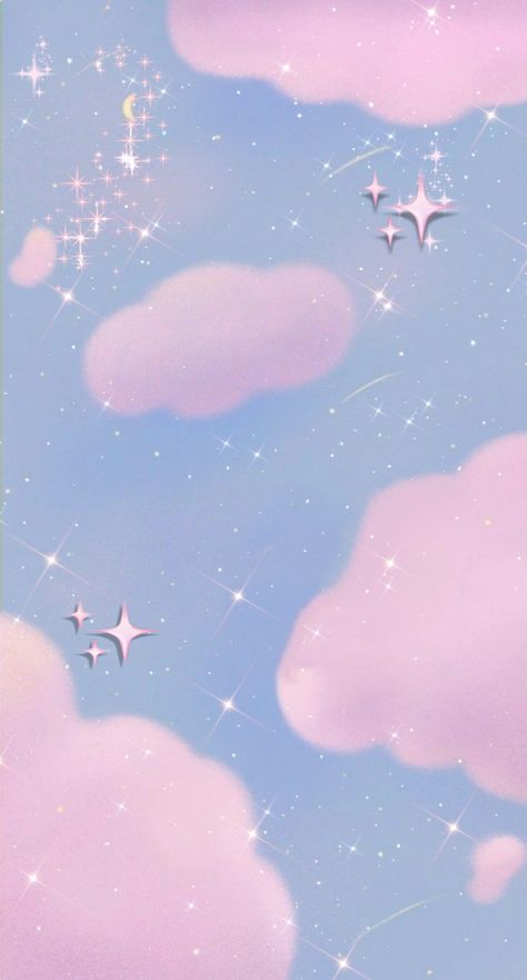 Pastel Space Aesthetic Wallpaper, Pink Aesthetic Wallpaper Pastel, Kawaii Space Wallpaper, Y2k Clouds, Pastel Cybercore, Cute Space Wallpapers, Y2k Backgrounds, Pink And Blue Aesthetic, Pink Blue Wallpaper