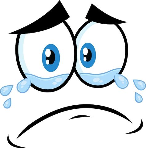 Crying cartoon funny face with tears and... | Premium Vector #Freepik #vector #eye-illustration #funny-face #comic-face #cartoon-expressions Crying Cartoon, Like Emoji, Cartoon Faces Expressions, Paper Flower Wall Art, Jesus Coloring Pages, Panda Coloring Pages, Tears Art, Crying Face, Logo Design Video