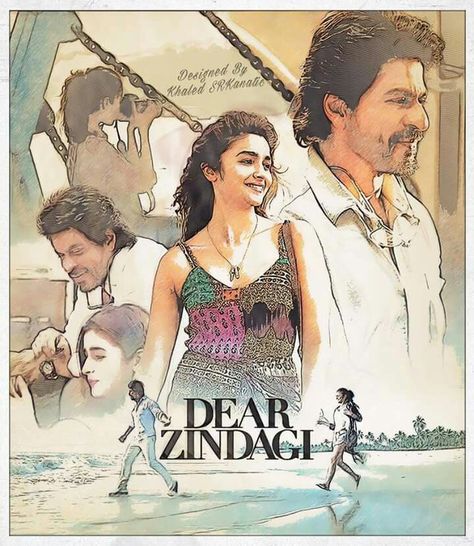 Dear Zindagi Movie Poster, Dear Zindagi Poster, Dear Zindagi Aesthetic, Aesthetics Posters, All The Bright Places Quotes, Places Quotes, Movie Illustration, Dear Zindagi Quotes, Srk Movies