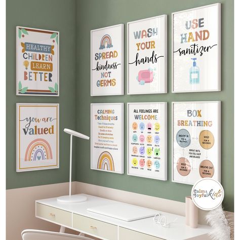 "This Curated Set of 22 Boho School Nurse Poster is perfect as an office decor for your school health clinic. Beautifully designed wall art to help you create a safe & cosy space  ♥ 7 Sizes of High Quality Printable Files - 5 x 7 Inch PDF and JPG File - 8 x 10 Inch PDF and JPG File - 8.5 x 11 Inch PDF and JPG File (Standard US Letter Size) - A4 PDF and JPG File (Standard UK Letter Size) - 11 x 14 Inch PDF and JPG File - 12 x 16 Inch PDF and JPG File - 16 x 20 Inch PDF and JPG File If you require other sizes and I'll email them to you within 24 hours. ♥ DIGITAL FILE DOWNLOAD ♥ ➔ After payment is processed, download link will be sent directly to your email, check spam box too. ➔ Click 'DOWNLOAD' to save the files and print them from home or take to a print shop. ➔ High Quality Printable File Nurse Office Decor Ideas Work, Nursing Office Ideas, Decorating School Nurse Office, Pediatric Doctor Office Decor, Cute School Nurse Office, Pediatric Clinic Decor, Elementary School Clinic Decor, School Nurse Office Themes, School Nurse Office Aesthetic