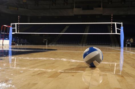 Volleyball In An Empty Gym Volleyball Court Diagram, Volleyball Hand Signals, Volleyball Gym, Volleyball Backgrounds, Basketball Rules, Basketball Scoreboard, Indoor Volleyball, Volleyball Court, Basketball Tickets