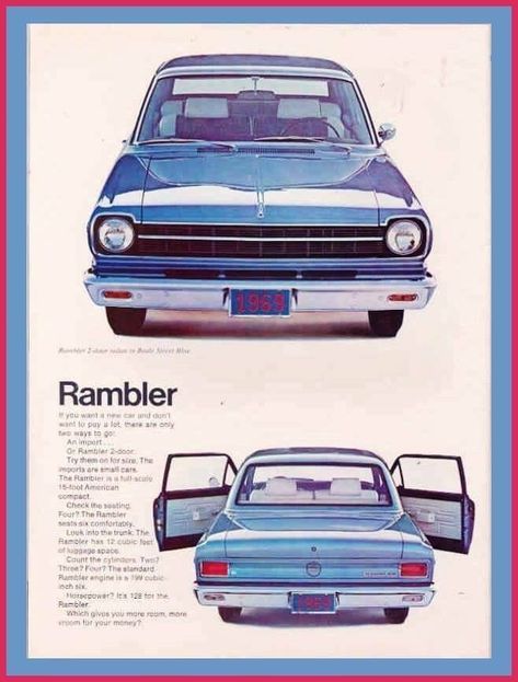 Amc Rambler, Holden Monaro, Remembering Dad, American Motors Corporation, Automobile Advertising, American Auto, Car Lot, American Motors, Car Ads