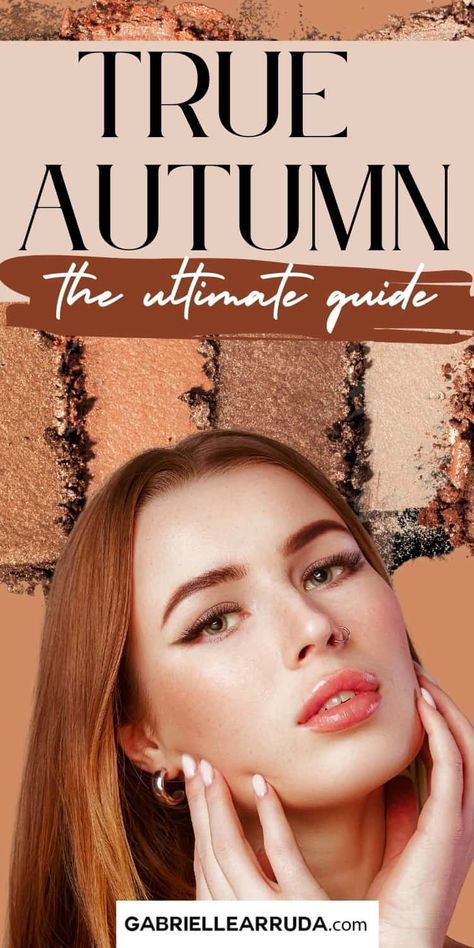 Blues For True Autumn, True Autumn Eye Makeup, Classic Autumn Color Palette Outfits, True Autumn Patterns, True Autumn Color Palette Outfits For Summer, Makeup For True Autumn, Medium Autumn Color Palette, Which Autumn Are You, Warm Autumn Makeup Palette