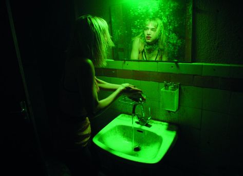 A Mirror, Green Light, The Bathroom, Mirror, Green