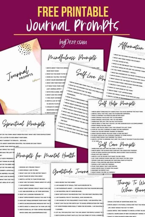 Personal Writing Prompts, Diary Prompts, Journal Prompts For Adults, Free Writing Prompts, Gratitude Journal Printable, Free Mental Health, Journal Questions, Gratitude Journal Prompts, Daily Journal Prompts