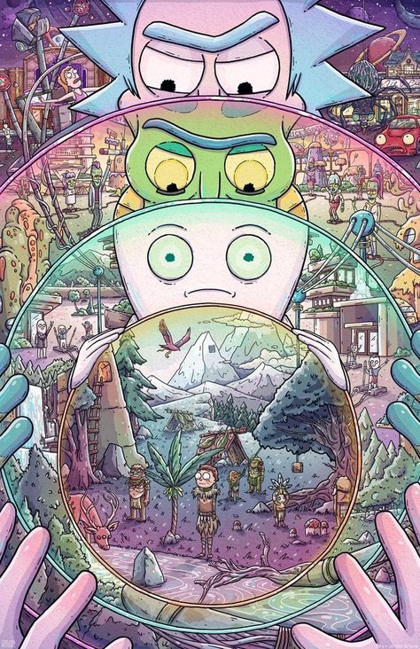 Microverse - Miniverse - Teenyverse Rick I Morty, Rick And Morty Poster, Rick Sanchez, Rick Y Morty, Wallpaper Tumblr, Adult Swim, Trippy Art, Rick And Morty, Custom Illustration