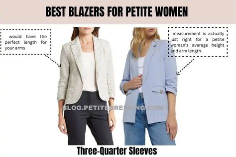 The Complete Blazer Guide for Petite Women - Petite Dressing Grey Blazer Outfit, Outfits For Short Women, Petite Dressing, Outfit Petite, Black Blazer Outfit, Petite Casual, Blazer Outfits Casual, Petite Blazer, Best Blazer