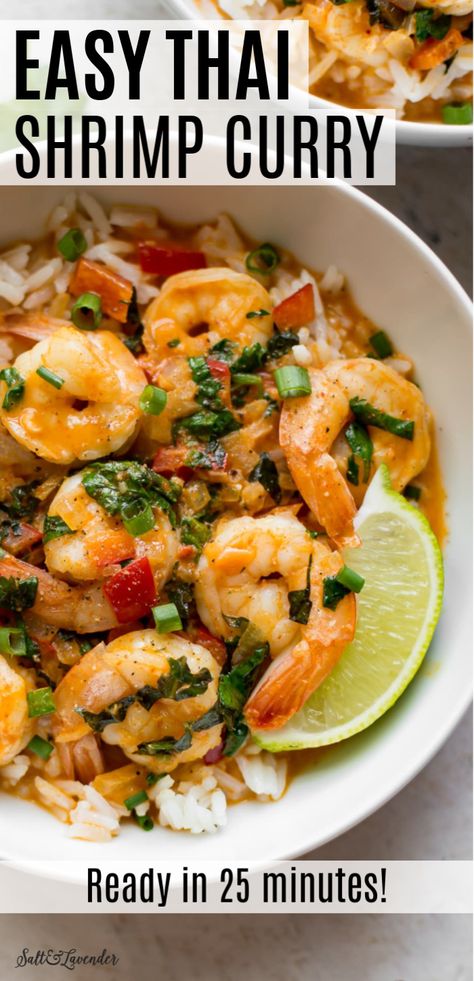 Thai Shrimp Curry, Thai Flavors, Coconut Broth, Thai Curry Recipes, Curry Easy, Coconut Curry Shrimp, Shrimp Curry, Serve Over Rice, Curry Recipes Easy