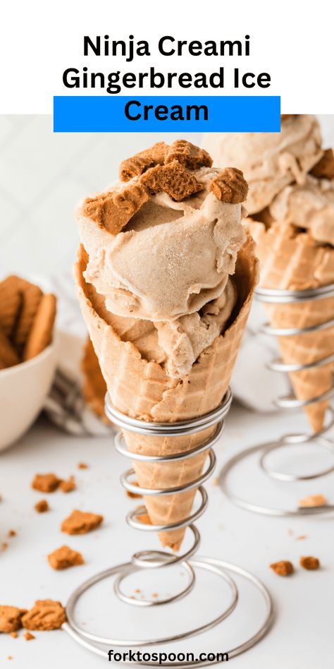 Ninja Creami Gingerbread Ice Cream Gingerbread Ice Cream, Gingerbread, Ice Cream, Cream, Cooking Recipes