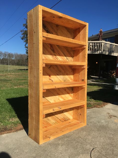 Bookshelf Classroom, Pine Bookshelf, Diy Bookshelf Design, Furniture Remodel, Building A Floating Deck, Furniture Remodeling, Build Furniture, Floating Deck, Woodwork Projects