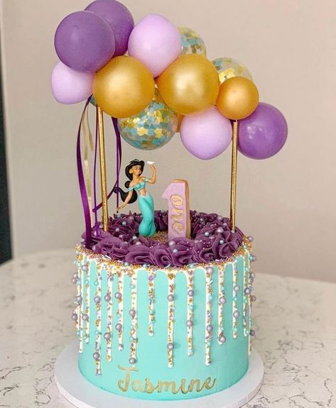 28 Simple Jasmine Cake ideas for 2020 #cake #birthday Jasmine Flower Cake, Jasmine Birthday Cake, Princess Jasmine Cake, Jasmine Cake, Princess Jasmine Party, Aladdin Cake, Aladdin Birthday Party, Princess Jasmine Birthday Party, Princess Jasmine Birthday