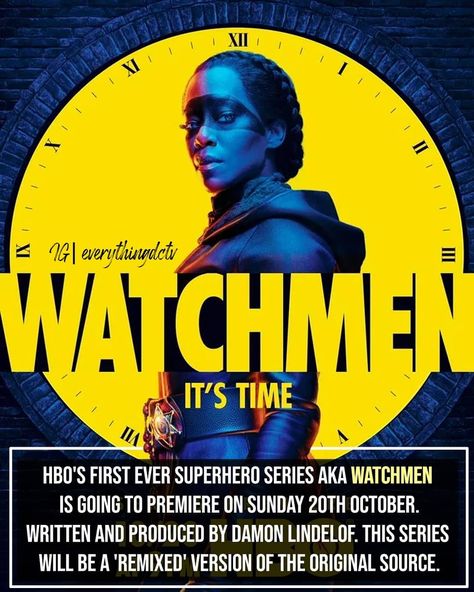 everythingdctv • Who else going to watch the show?  I'm hyped because I love Watchmen so much, specially because of the comics but the movie was great too... Also I'm back 😤 if you didn't notice it yet. 😂😂 PS. HBO really knows their stuff so I'm sure it's gonna be fantastic.  Also if you haven't already, check Out #Euphoria, it's an amazing show. Watchmen Tv Show, Watchmen Hbo, Adelaide Clemens, Colin Ford, Louis Gossett Jr, Great Teacher Onizuka, Gabriel Byrne, Robbie Coltrane, Dave Gibbons