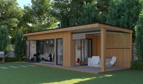 Deck Garden Room | SmartSpaces Large Garden Room, Covered Veranda, Garden Gym, Backyard Gym, Dock House, Outdoor Studio, Garden Room Ideas, Sauna House, Studio Shed