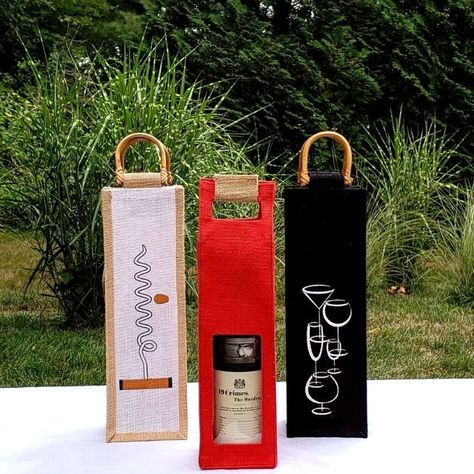 Wine enthusiasts love our rustic collection! These wine bags are designed to hold heavy bottles with ease. At Everything Bags, each product is ethically crafted from sturdy & sustainable fiber that lasts long while giving back to the planet. They make a perfect addition for dinner parties, housewarming gift, wedding favors, or any other occasion. Get yours at our website now! Personalized Wine Bag, Wine Bags, Burlap Bags, Wine Gift Bag, Wine Tote Bag, Wine Tote, Wine Enthusiast, Wine Bag, Bottle Bag