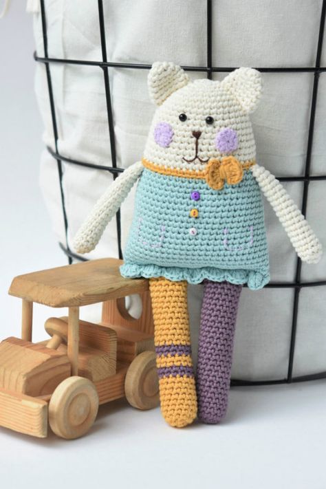 Crochet Ragdoll, Doll Bear, Bear Cat, Cat Amigurumi, Pola Amigurumi, Cat Doll, Ragdoll Cat, Crochet Cat, Crochet Toys Patterns