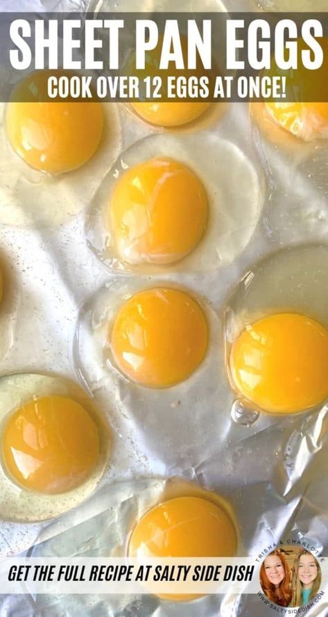 Sheet Pan Eggs, Oven Baked Eggs, Salty Side Dish, Eggs In Oven, Ways To Cook Eggs, Egg Sandwich Breakfast, Breakfast For A Crowd, Over Easy Eggs, Perfect Eggs