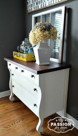 Empire Dresser Makeover, Empire Dresser, Furniture Makeover Inspiration, Furniture Dressers, Bedroom Furniture Makeover, Painted Furniture Colors, Dressers Makeover, Trendy Furniture, Diy Furniture Bedroom