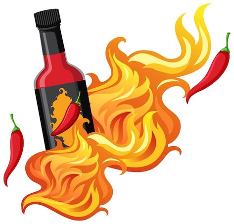 Free vector chili sauce bottle in cartoo... | Free Vector #Freepik #freevector #food-clipart #cartoon-drawing #hot-sauce #clip-art Bottle Drawing, Chili Sauce, Cartoon Style, Sauce Bottle, Vector Photo, Hot Sauce, Cartoon Styles, Graphic Resources, Chili