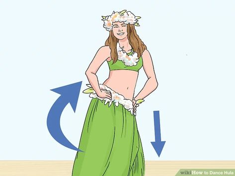 5 Ways to Dance Hula - wikiHow Hawaii Hula, Hula Dance, Hawaiian Party, Dance Steps, Hawaiian Luau, Modern Times, In The Beginning, Dance Workout, Dance Moves